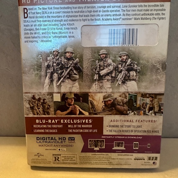 Lone Survivor (Blu-ray + DVD + Digital) Slipcover Pre Owned - Picture 2 of 3